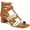 Tan Multi Synthetic, variant on Franco Sarto Womens Korie Faux Leather Square Toe Heels