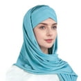 thumbnail image 3 of Womens Scarves Scarves for Women Lightweight Women Hat Ruffle Cancer Chemo Turban Wrap Cap Scarf Shawl, 3 of 3