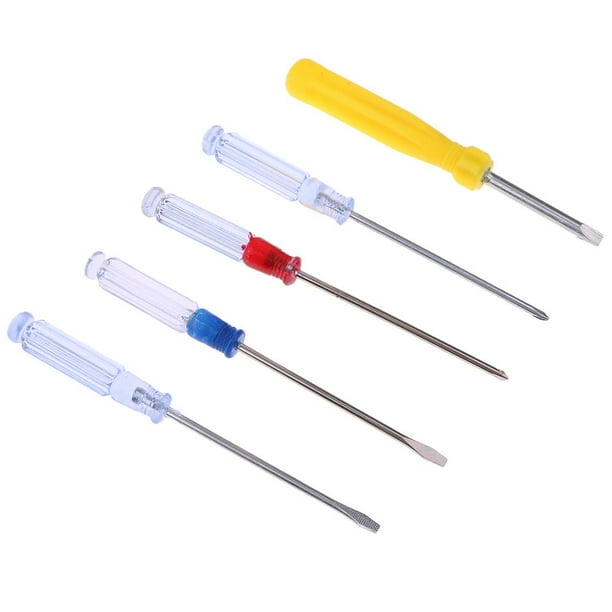 5 Pieces Set Handle Mini Flathead Screwdriver Repair Tools
