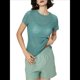 thumbnail image 1 of Camiseta Deportiva Ultraligera Transparente de Secado Rápido con Espalda Abierta para Mujer, Ideal para Yoga, Running y Otras Actividades. Verde Bosque L, 1 of 9