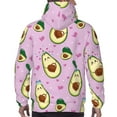 thumbnail image 7 of Pofeuu Different Avocados Print Mens Casual Hooded Collar Drawstring Hoodies Pullover Sweatshirts Casual Long Sleeve Shirts-Medium, 7 of 7