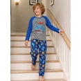 thumbnail image 3 of Beezizac Boys 2‑Piece Raglan Long Sleeve Pajama Set, Player Ready Game Controller & Mixed Sports Racing Graphic Kids Sleepwear Size 18, 3 of 7