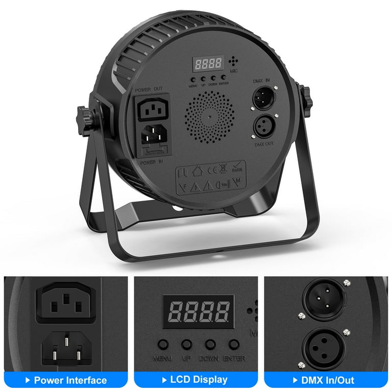 Stage Lights RGBW LED Par Lights, Uplights DJ Lighting with