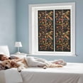 thumbnail image 3 of Boho Black Flowers Window Privacy Film, Spring Abstract Watercolor Floral Leaf Static Cling UV Sun Blocking Heat Control Window Tint Day and Night, Non-Adhesive One Way Privacy Cover 17.7''x39.3'', 3 of 7