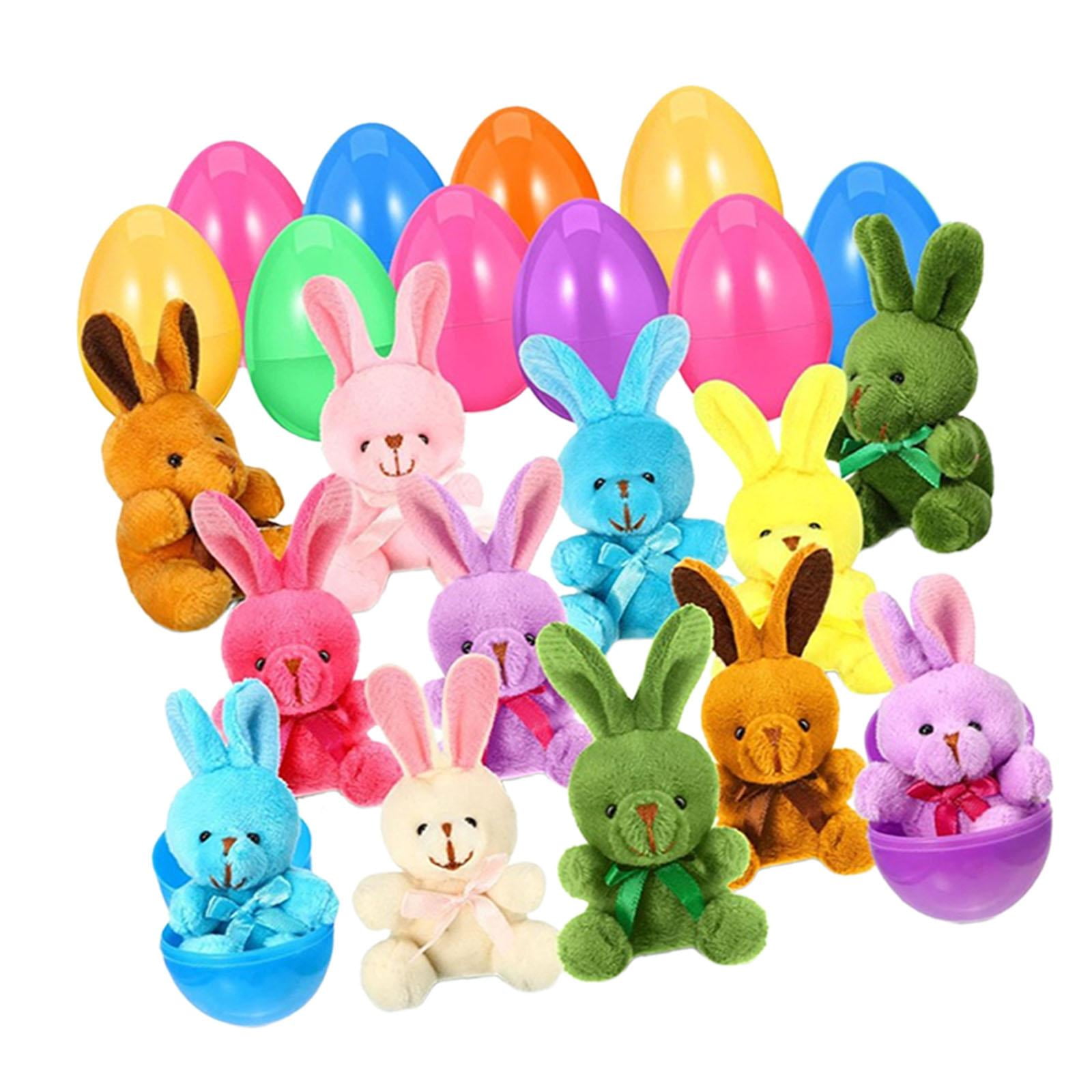balikha 12 Pieces of Easter Eggs Pre -filled with Luxury Toys, Stuffed s Colorful Basket s for Adults, Girls, Boys,