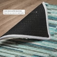 thumbnail image 6 of Addison Rugs Dream Shag Premium Machine Washable Transitional Stripes, Bars, Horizontal Lines Turquoise Round Rug, 8' x 8', 6 of 8