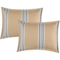 thumbnail image 2 of Nanshing Nelda 14 Piece Striped Faux Linen Comforter Set, King, 2 of 5