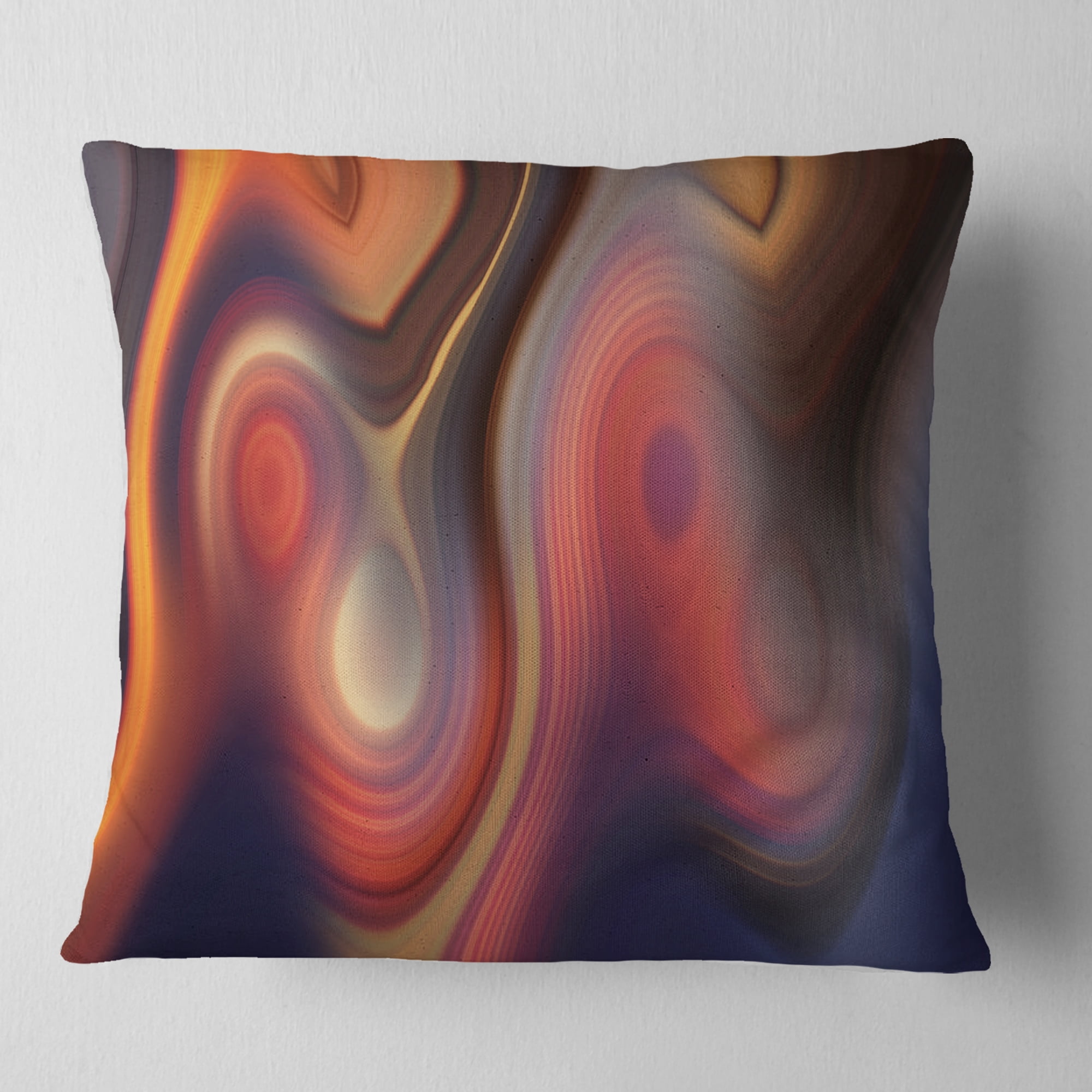 Designart Beautiful Texture of Colors - Abstract Throw Pillow - 16x16