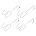 thumbnail image 5 of RENACLIPY 4Pcs Door Robe Hook Iron White for Back Door Hanger Hook in Kitchen, 5 of 8