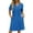 Blue, variant on Women Zipper Robes Waffle Short Bathrobe Lightweight House Coat with Pockets Soft Nightgown