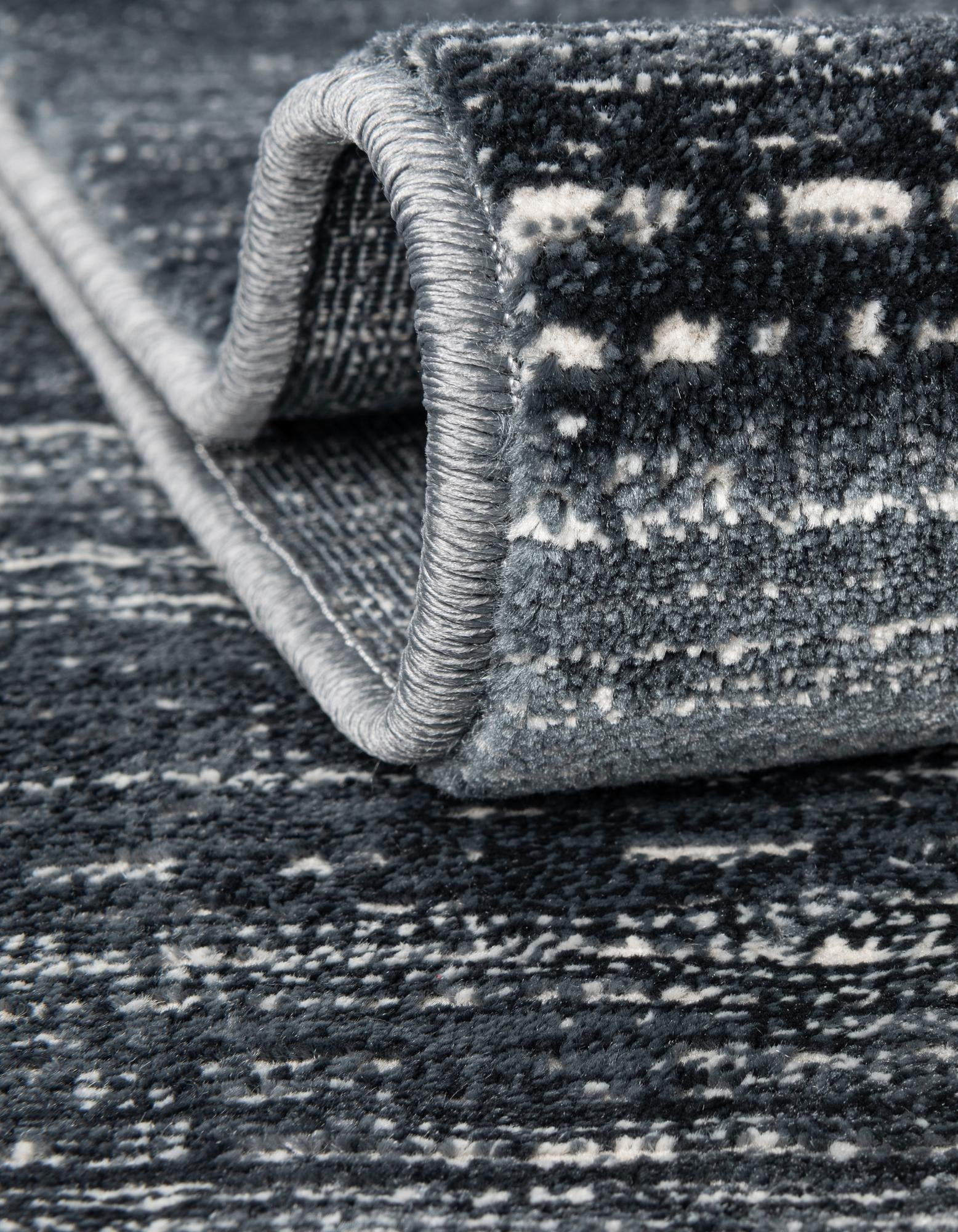 Jill Zarin Uptown Collection Area Rug - Madison Avenue (6' 1" x 9' Rectangle Navy Blue/Ivory)