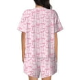 thumbnail image 6 of Fotbe Ribbon Bow Print Pajama Set for Women 2 Piece Loungewear Short Sleeve Tops and Shorts Set Soft Sleepwear-X-Large, 6 of 7