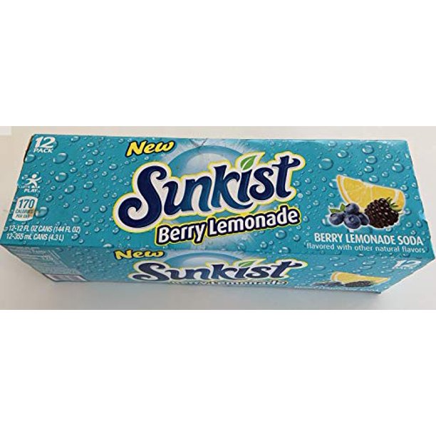Sunkist Berry Lemonade 12Oz Cans (Pack Of 12)