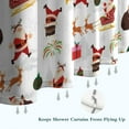 thumbnail image 6 of White Christmas Santa and Gift Pattern Shower Curtain 72"x84" ,Bathroom Decorative Shower Curtains Set with 12 Hooks,Modern Waterproof Washable Shower Curtain, 6 of 6