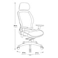 thumbnail image 4 of SPACE Deluxe Matrex Black Back Executive Office Chair with Leather Seat, 4 of 5