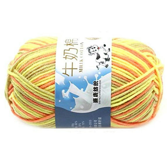 Crochet Yarn Milk Multi Color Cotton Yarn Warm Baby Sweater Yarn DIY Knitting for Hand Knitted Blanket Knitting Supplies No.24