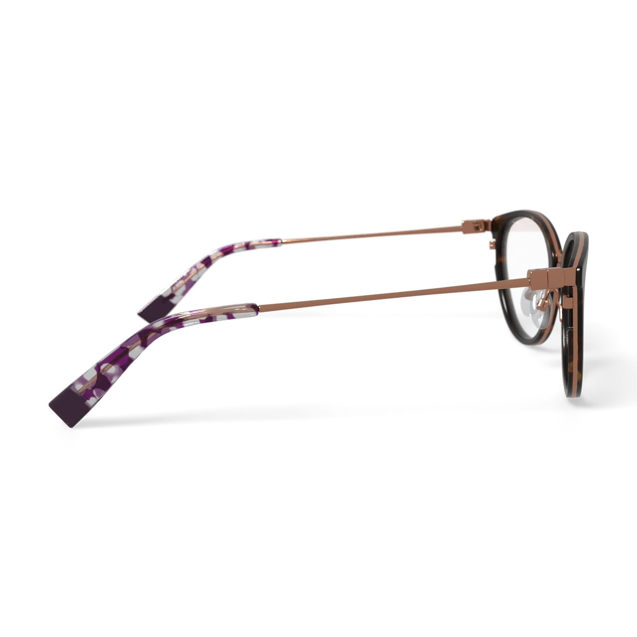 Hard Candy Women's HC57 Round Prescription Eyeglasses with Case, Gold Tortoise