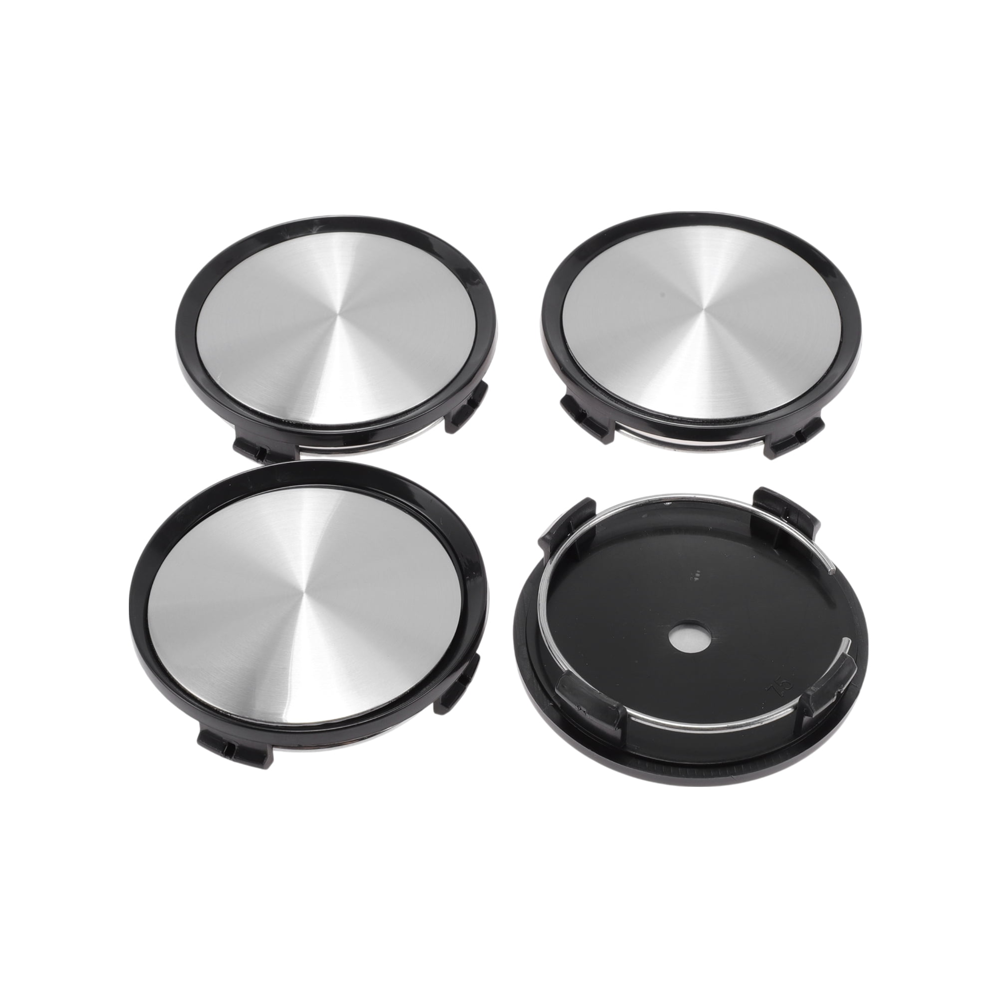 4-Pack 54mm 9-Lug Universal Wheel Center Hub Caps – Silver Tone – X AUTOHAUX