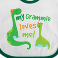 thumbnail image 4 of Inktastic My Grammie Loves Me Grandson Dinosaur Boys Baby Bib, 4 of 4