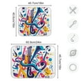 thumbnail image 5 of Yayeee Dish Drying Mat for Kitchen Counter Ultra Absorbent Easy Clean Pad 24x18", Musical Pattern, 5 of 7