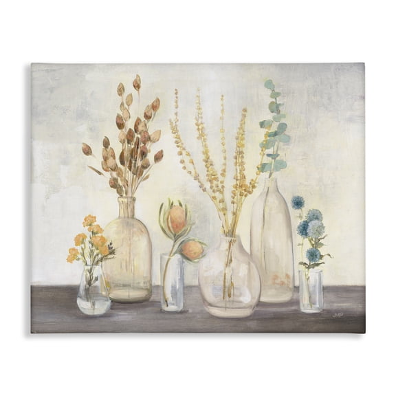 Stupell Industries Cottage Autumn Wildflower Farmhouse Bouquets Rustic Floral Canvas Art, 20 x 16, by Julia Purinton