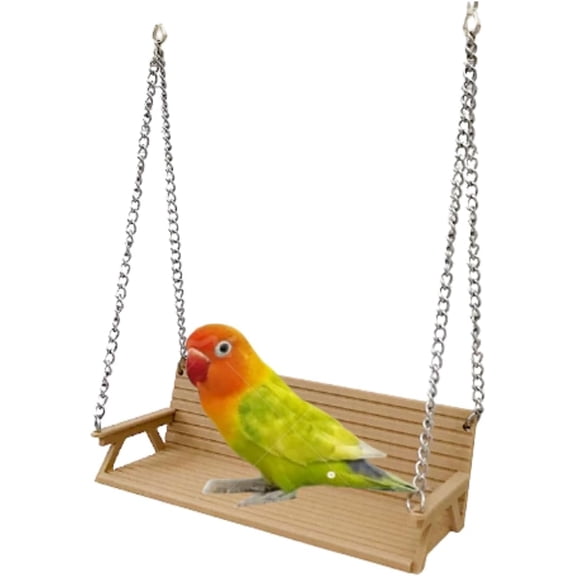 Bird Swing Toy, Parrot Cage Hammock Swing, Bird Hammock Exercise Stands Perches Cage Toys for Parakeet Cockatiel Conure Lovebird Budgie Hamster