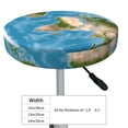 thumbnail image 4 of Naloa Earth View World Map Round Bar Stool Cushion Cover 12-14 inch, Fits Kitchen, Office, Restaurant Chairs - 14 inch, 4 of 7