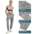 thumbnail image 3 of PULI Women's Loose Cargo Sweatpants with Pockets Cotton Blend Jogger Pants Elastic Waist Athletic Lounge Pants for Yoga Gym Running, 3 of 6