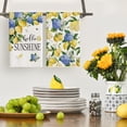 thumbnail image 4 of Sm:)e Hello Sunshine Lemon Hydrangea Summer Kitchen Dish Towels 18x26 Inch Set of 2, 4 of 7