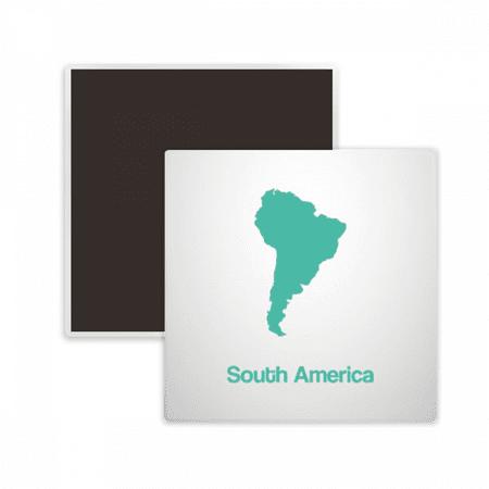 

Green South America Illustration Map Square Ceracs Fridge Magnet Keepsake Memento