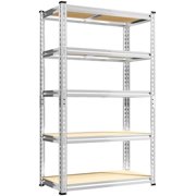 Storage Shelves 2020LBS Garage Shelving Heavy Duty 5 Tier Metal Shelving Adjustable Pantry Shelves for Kitchen Warehouse Basement 28" W x 12" D x 59.8" H, Silver