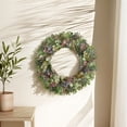 thumbnail image 5 of Bcylexb Spring Summer Wreaths for Front Door, 16 inch Artificial Fake Flower Wreath with Green Leaves Wreath for Wall Window Farmhouse Party Home Holiday Decor, 5 of 6