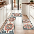 thumbnail image 6 of TECHVIDA Kitchen Rugs Sets 3 Piece with Runner Non Slip Kitchen Mats for Floor Washable Bohemian Runner Rug Kitchen Floor Mat Carpet for Hallway Laundry Room Door Office Sink, 6 of 6