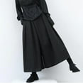 thumbnail image 3 of MYG Mens Gothic Dark Style Loose Cropped Hakama Wide Leg Design Sense Samurai Pants, 3 of 9