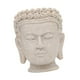 thumbnail image 4 of Escultura de maceta con cabeza de Buda, color gris, para decoración de plantas de interior. Altura 106 cm, 4 of 9
