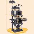 thumbnail image 4 of Yaheetech 67.1'' H Multi-Level Cat Tree Cat Tower with Condos, Dark Gray, 4 of 7