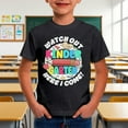 thumbnail image 2 of Boys Shirts Kindergarten Hello School I Come First Day At School Nursery Graduation Graphic Tees, 2 of 4