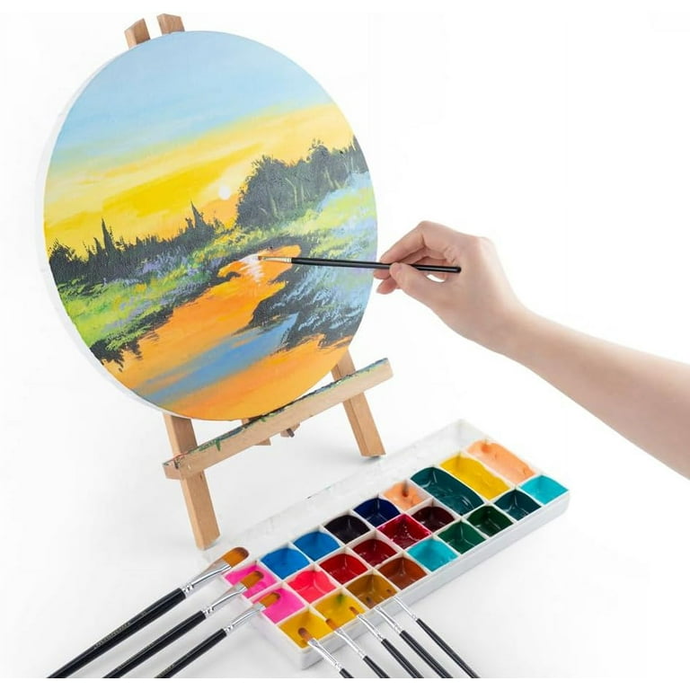 Transon 14pcs Art Painting Brush Set For Acrylic, Watercolor, Gouache