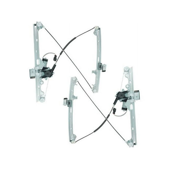 Front Window Regulator and Motor Kit 2 Piece - Compatible with 1999 - 2004 Chevy Silverado 2500 2000 2001 2002 2003