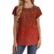 thumbnail image 4 of Camiseta de Manga Corta de las Mujeres de Cuello Redondo de Impresión Casual Top de las Señoras, Poliéster Ligero para el Hogar Diario Y Cómodo, 4 of 8
