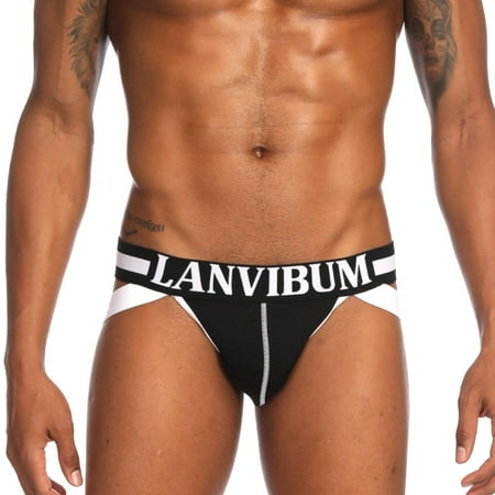 

Liveday Men Low Waist G-string Lifting Hips Double Thongs Elastic Breathable Panties New