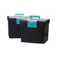 thumbnail image 4 of Storex Portable File Box, with XL Storage Lid, Black/Teal (Case of 2), 4 of 5