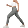 thumbnail image 5 of JWD Women's Quick Dry Stretch Athletic Pants Breathable Comfy Hiking Pants with Zipper Pockets Light Gray S, 5 of 6