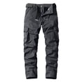 thumbnail image 2 of WEAIXIMIUNG Men's Pants Cargo Relaxed Fit Mens Fashion Solid Color Elastic Waist Overalls Pants, 2 of 4