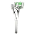 thumbnail image 3 of 0.87 ctw 3 Stone Anniversary Ring for Women | Round Cut Simulated Green Diamond | Hyperallergenic Solid 18K White Gold, 3 of 5