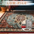 thumbnail image 2 of Sonoro Kate 3x5 Area Rugs for Living Room Bedroom, Non Slip Boho Machine Washable Indoor Floor Carpet, Red, 2 of 8