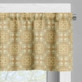 thumbnail image 3 of Ambesonne Beige Valance Pack of 2, Damask Vintage Bohemian, 54"X12", Cream Beige, 3 of 5