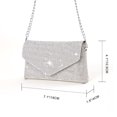 thumbnail image 2 of Bolso de embrague tipo sobre Cadena Bolso de novia Bolsos de fiesta elegantes y exquisitos a la moda, 2 of 9
