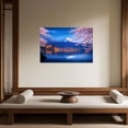 thumbnail image 3 of ZHONGYUTONG Japanese Wall Art Pink Cherry Blossom Pictures for Bedroom Japan Landscape Poster Prints Sakura Canvas Painting Framed Ready to Hang (24.00" x 36.00"), 3 of 4