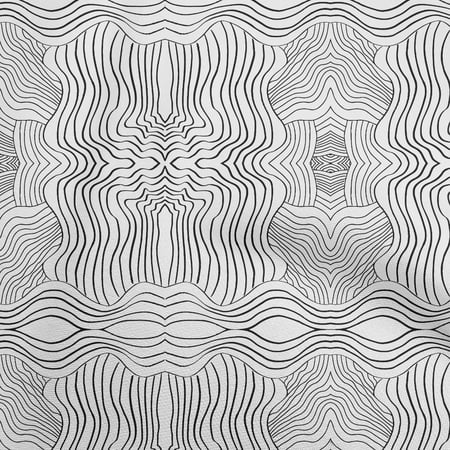 oneOone Cotton Silk White Fabric Moire Sewing Material Print Fabric By The Yard 42 Inch Wide